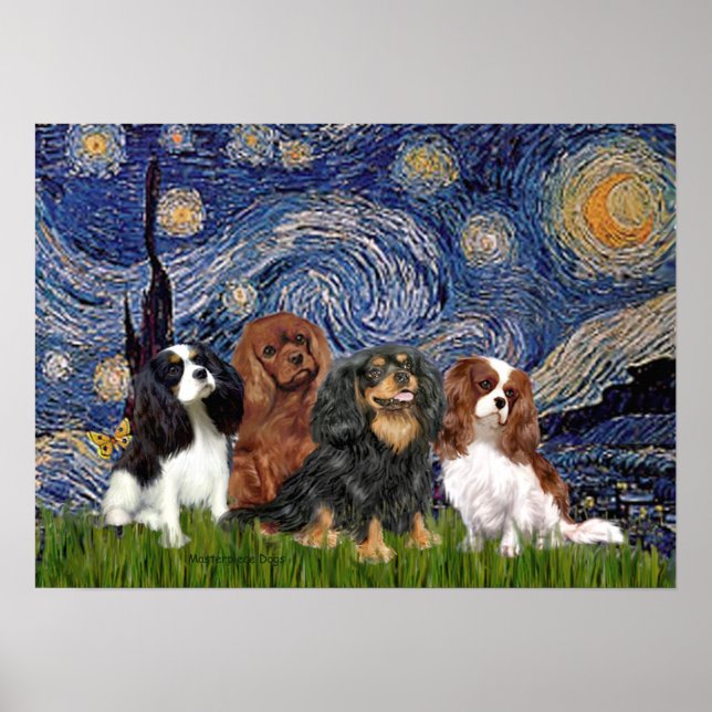 Cavaliers (4) - Starry Night Poster (Vorne)
