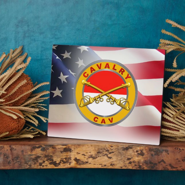 Cavalry "CAV Trooper" Veteran Fotoplatte (Seite)