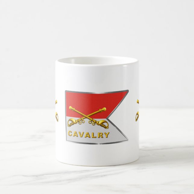 Cavalry Crossed Sabers Guidon Kaffeetasse (Mittel)