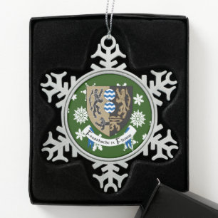 Cavan Ireland Wappen Irish Schneeflocken Zinn-Ornament