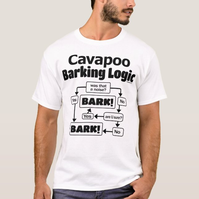 Cavapoo Barking Logic T-Shirt (Vorderseite)
