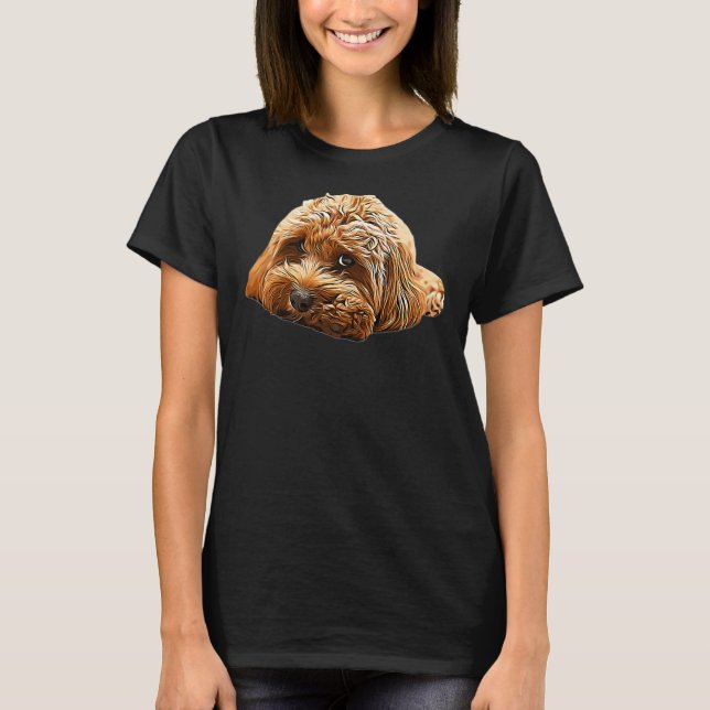 Cavapoo Cavoodle Cockerpoo Welpe Designer Dog Pood T-Shirt (Vorderseite)