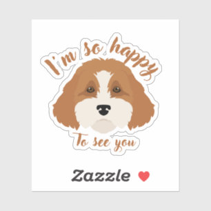 Cavapoo Cavoodle Cockerpoo Welpe Designer Hund Aufkleber