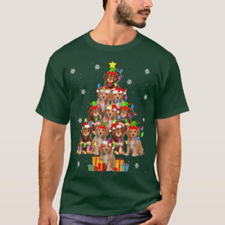 Cavapoo Christmas Tree Funny Santa Cavoodle Dog Xm T-Shirt