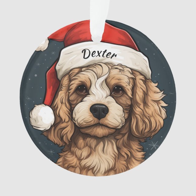Cavapoo Custom Christmas Ornament (Vorderseite)