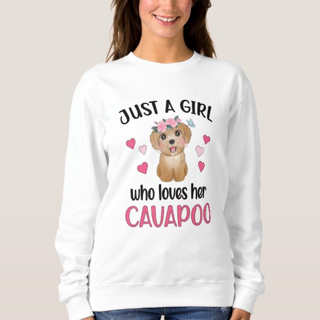 Cavapoo Dog Girl Cavoodle Hund Lover Cavapoo Mama Sweatshirt (Vorderseite)