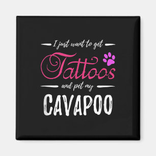 Cavapoo Dog Lover Tattoo Funny Dog Mama Geschenk I Magnet