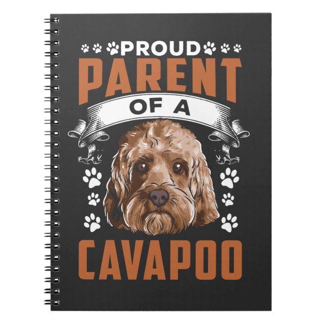 Cavapoo Dog Parent Niedlicher Welpenbesitzer Notizblock (Vorderseite)
