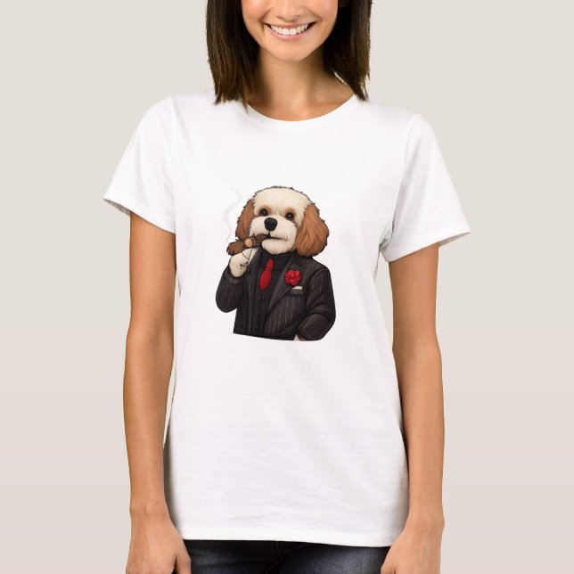 Cavapoo Don – Lustiges Mafia-Hund Frauen T-Shirt (Vorderseite)
