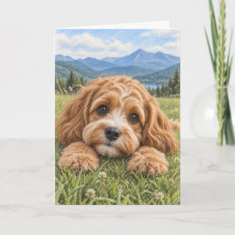 Cavapoo-Grußkarte Karte
