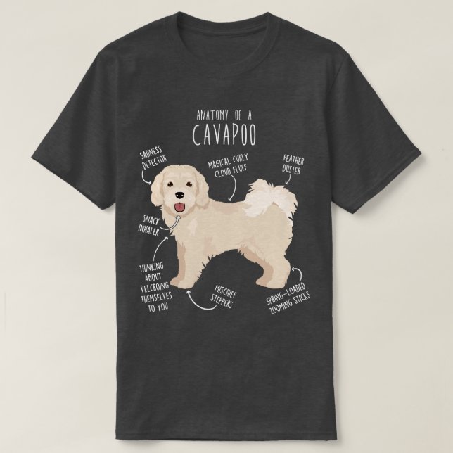 Cavapoo-Hundeanatomie 1 T-Shirt (Design vorne)