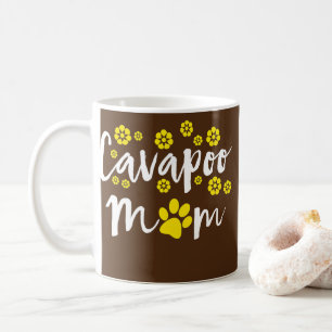 Cavapoo Mama Buttercup Blume Design mit Gelb Kaffeetasse