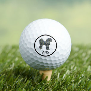 Cavapoo Niedlich Dog Silhouette Monogramm Raster Golfball