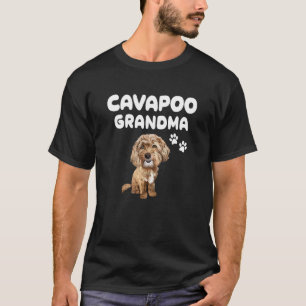 Cavapoo Oma Red Cavapoo Dog Welpe und Paws T-Shirt