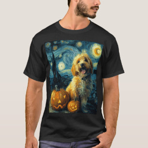 Cavapoo Süßer Hund Halloween Jack O Kürbis T-Shirt