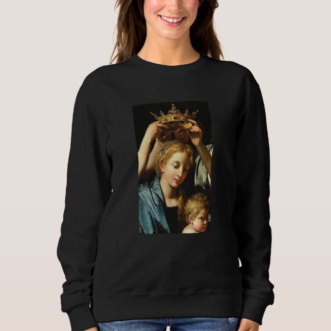 Cavarozzi mit Engeln Christliche Renaissance-Maler Sweatshirt (Vorderseite)