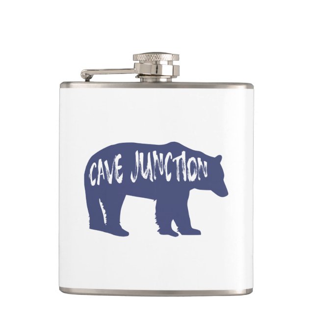 Cave Junction Oregon Bear Flachmann (Vorderseite)