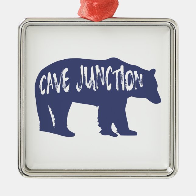 Cave Junction Oregon Bear Ornament Aus Metall (Vorne)