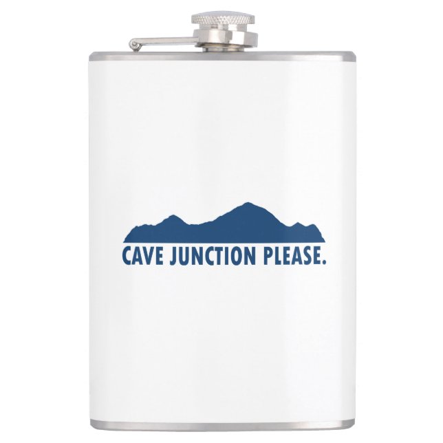 Cave Junction Oregon Bitte Flachmann (Vorderseite)