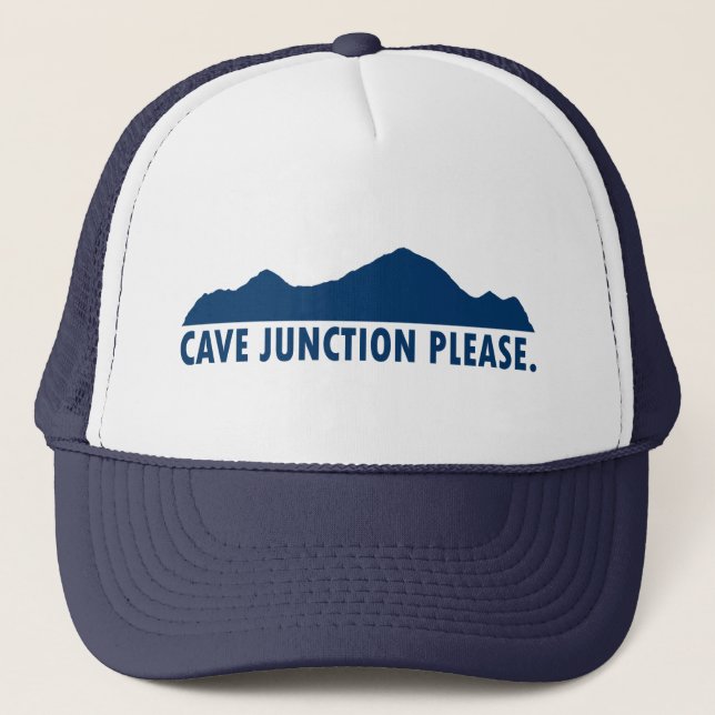 Cave Junction Oregon Bitte Truckerkappe (Vorderseite)