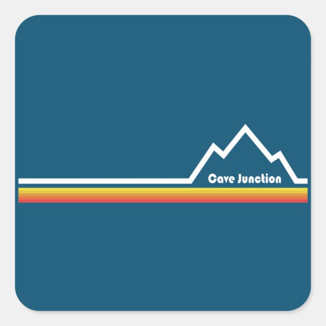 Cave Junction Oregon Quadratischer Aufkleber (Vorderseite)