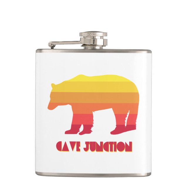 Cave Junction Oregon Rainbow Bear Flachmann (Vorderseite)