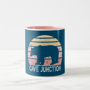 Cave Junction Oregon Retro Bear Zweifarbige Tasse