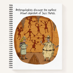 Cave Man Jazz Hand Notizbuch
