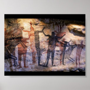 Cave Painting Rock Art Poster