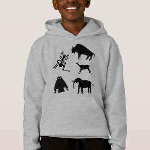 Cave Rock Art - prähistorische Tiere Hoodie