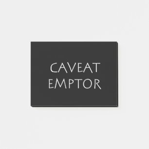 Caveat Emptor Post-it Klebezettel