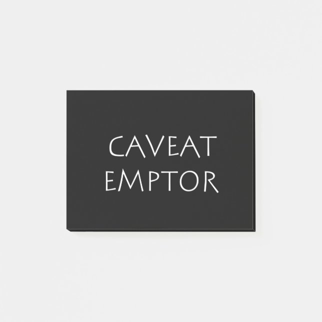 Caveat Emptor Post-it Klebezettel (Vorderseite)