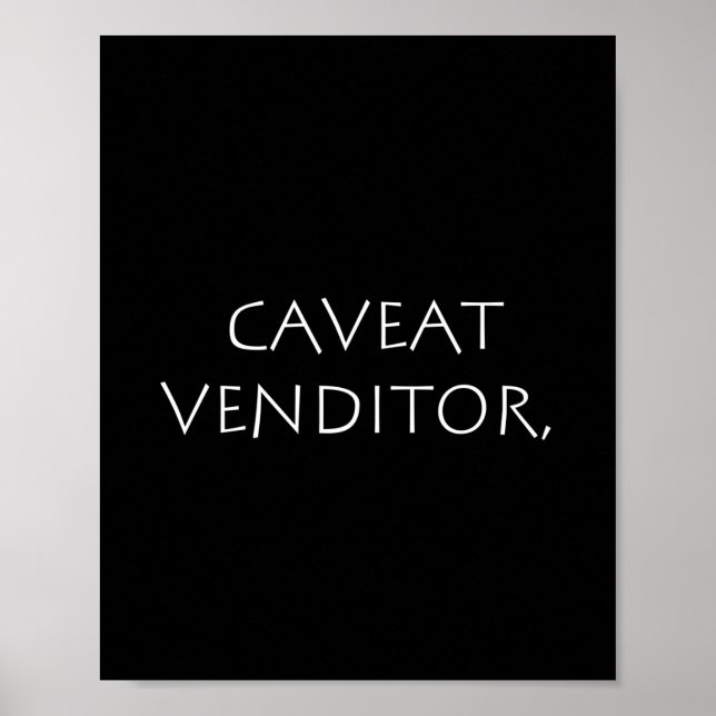 Caveat venditor poster (Vorne)