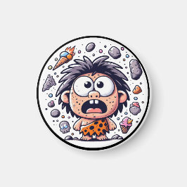 "Caveman Ice Cream Chaos" Magnet