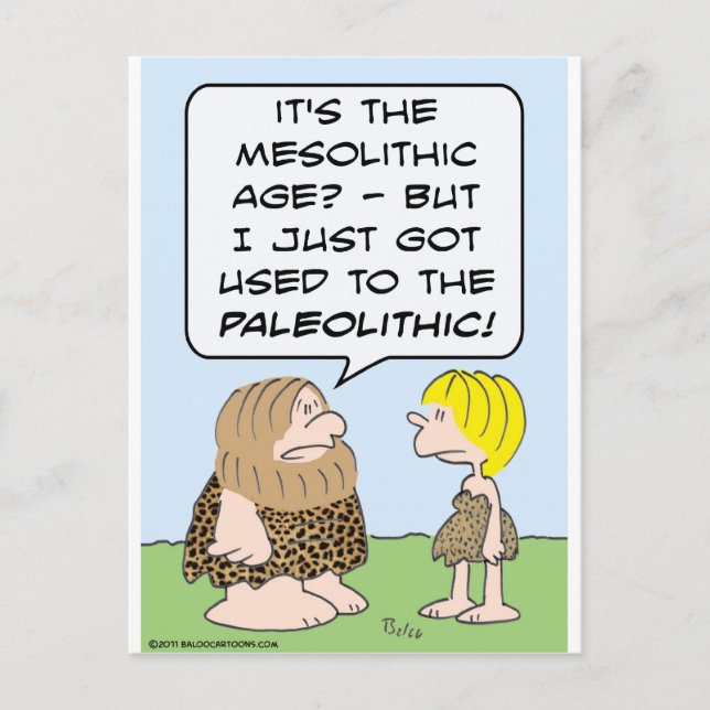 caveman mesolithisch postkarte (Vorderseite)