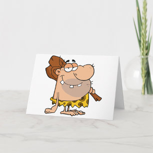Caveman mit Club Grußkarten Karte