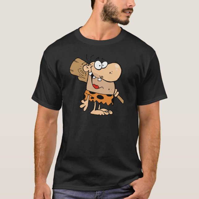 Caveman mit Club T-Shirt (Vorderseite)