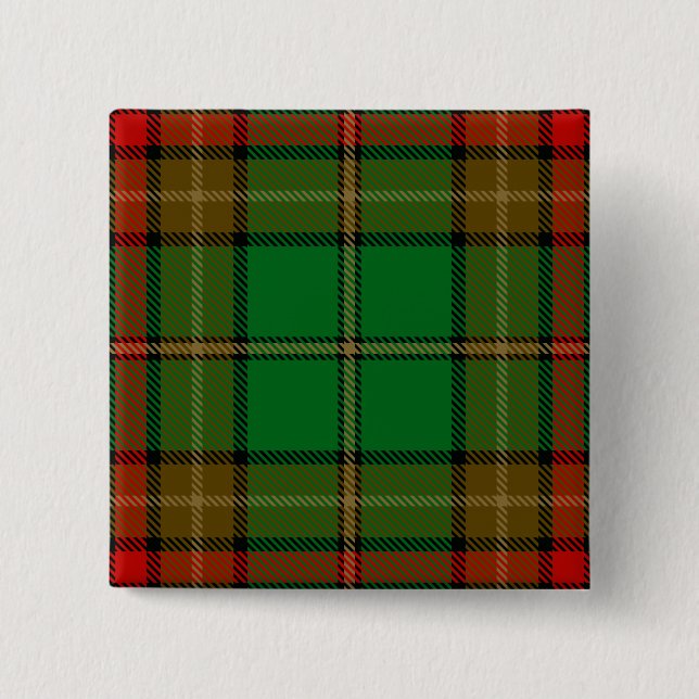 Caven Landkreis Irish Tartan Button (Vorderseite)