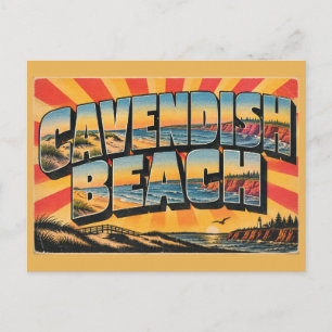 Cavendish Beach PEI Dünen Rote Klippen Kunst Postkarte