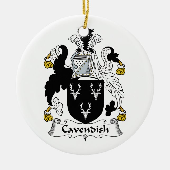 Cavendish Familienwappen Keramik Ornament (Vorne)
