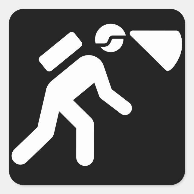 Caver Autoaufkleber Quadratischer Aufkleber (Vorderseite)