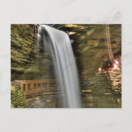Cavern Cascade, Watkins Glen Staat Park, New York Postkarte