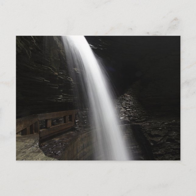 Cavern Cascade, Watkins Glen Staat Park, New York Postkarte (Vorderseite)
