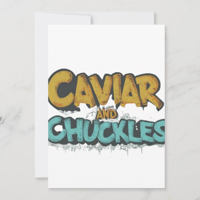 Caviar und Chuckles" Einladung (Vorderseite)