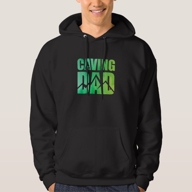 Caving Dad Graphic Spelunking Spelology Potholing  Hoodie (Vorderseite)
