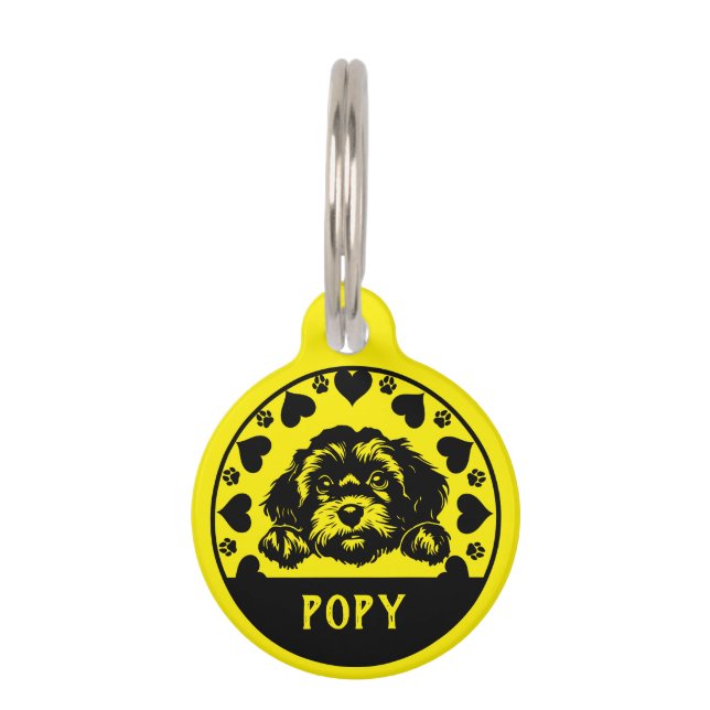 Cavoodle Dog Owner Haustiermarke (Vorderseite)