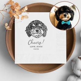 Cavoodle Dog Personalisiert Cheers Napkins Serviette