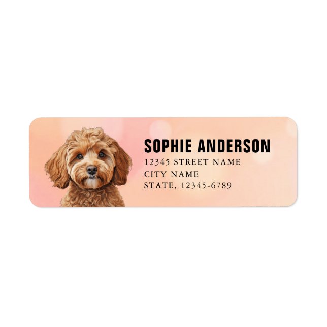 Cavoodle-Rücksendeadressen-Aufkleber (Vorne)