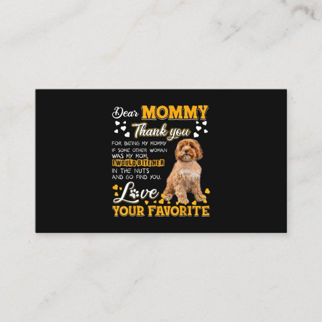 Cavoodle Sehr geehrte Mommy Danke, dass du meine M Visitenkarte (Vorderseite)
