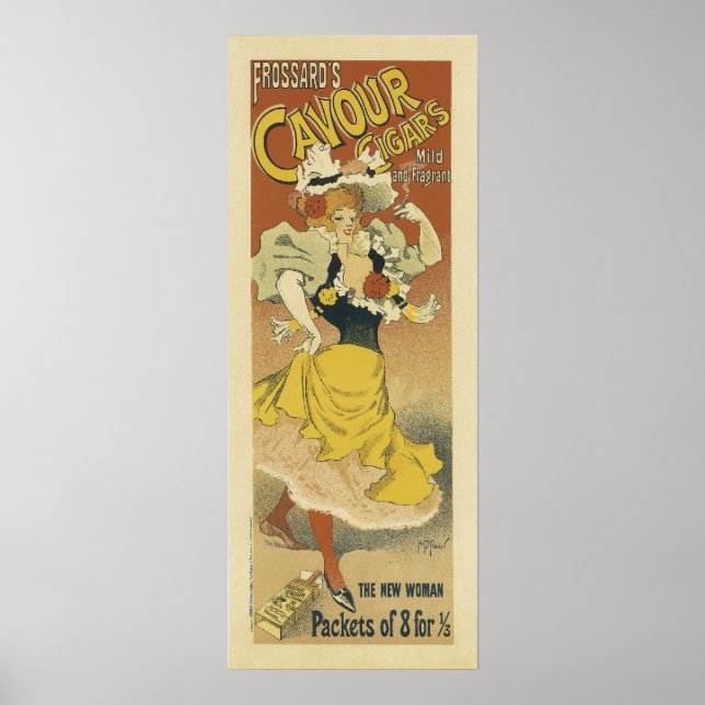 Cavour Cigars Vintages Französisch Poster (Vorne)